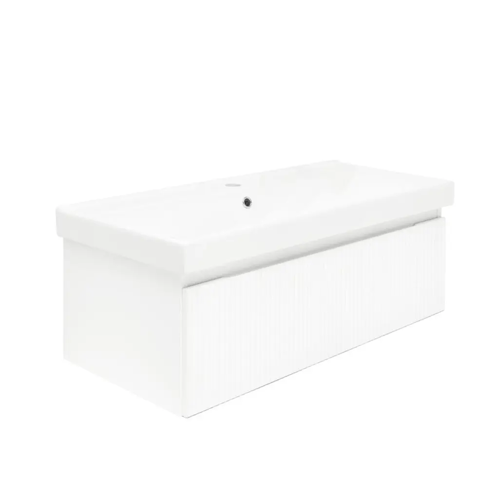 Koupelnová skříňka s umyvadlem SAT Evolution 98x30x44,8 cm bílá mat SATEVO100WMU1 SATEVO100WMU1