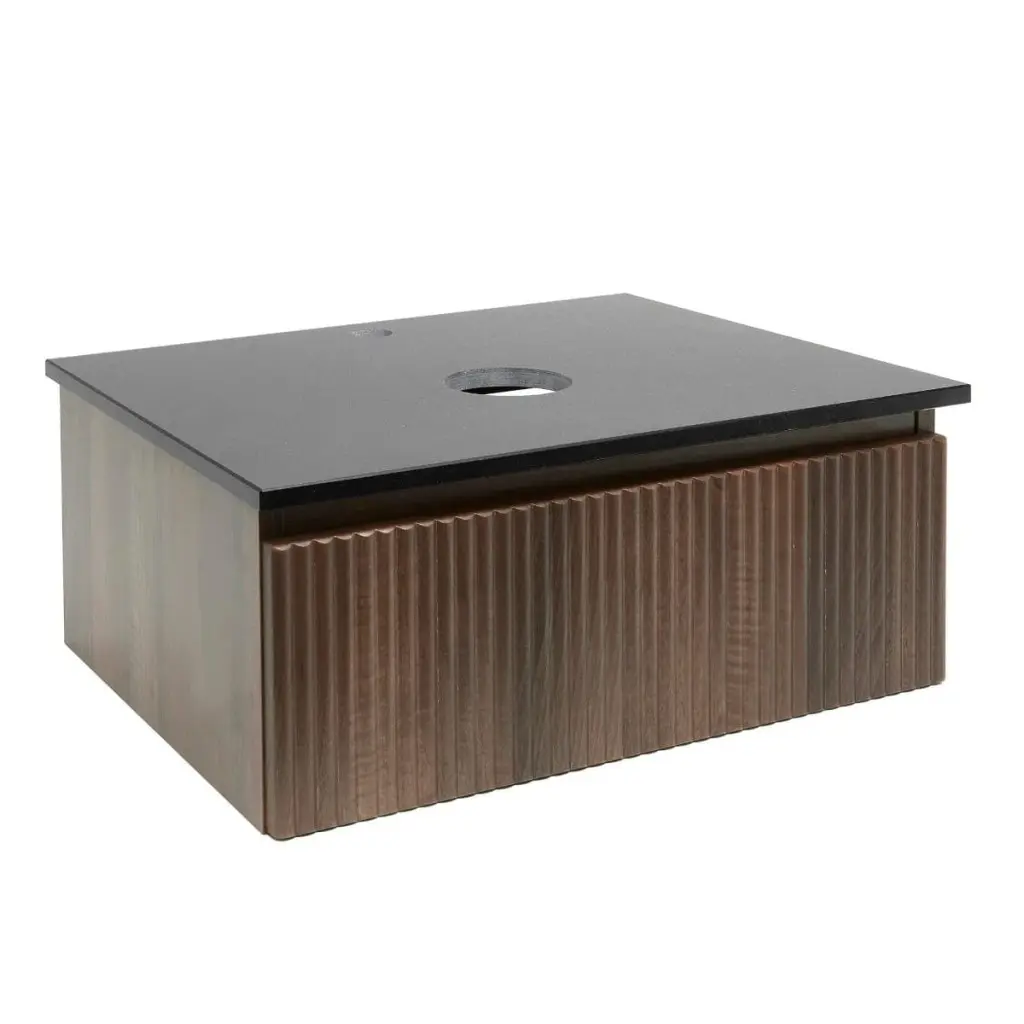 Koupelnová skříňka s deskou z umělého kamene SAT Evolution 78x30x44,8 cm ořech mat SATEVO80NATK SATEVO80NATK