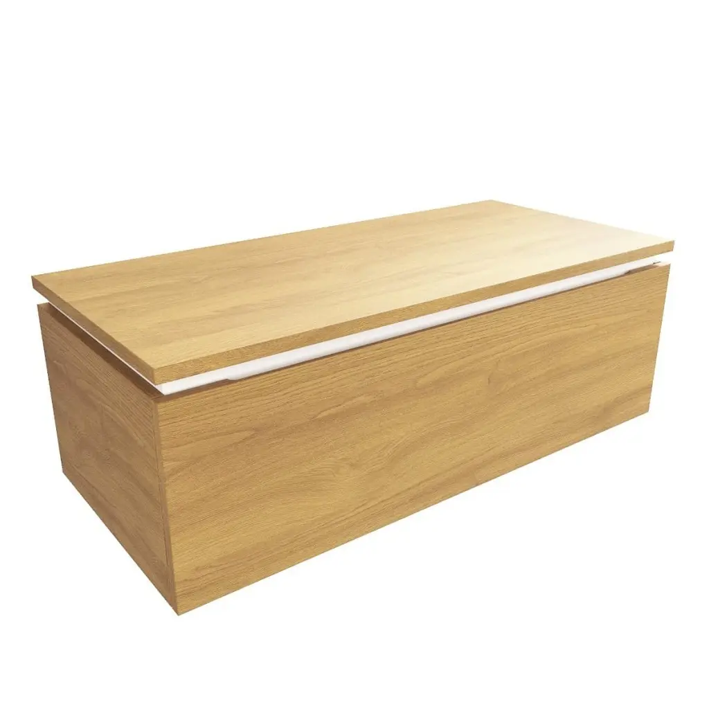 Koupelnová skříňka s krycí deskou SAT Feel 100x30x46 cm medový dub mat SATFEEL100DMDBEZ SATFEEL100DMDBEZ