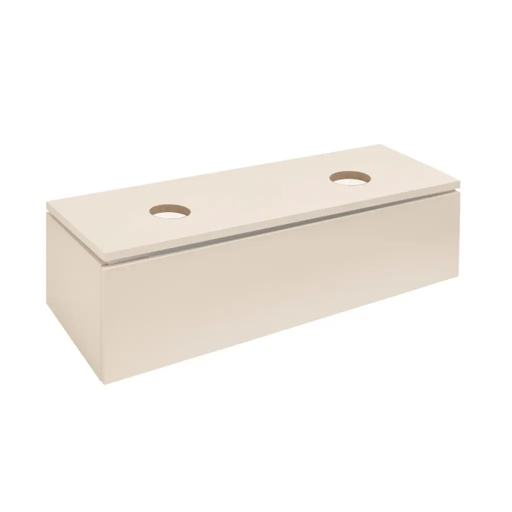 Koupelnová skříňka s krycí deskou SAT Feel 120x30x46 cm pískově béžová mat SATFEEL120BED SATFEEL120BED
