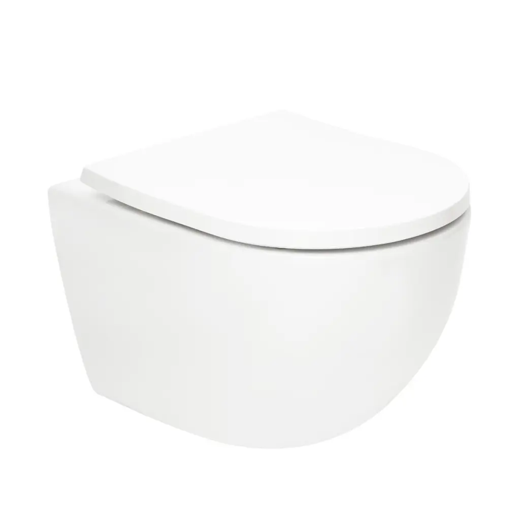 WC s prkénkem softclose závěsné SAT Fusion bílé vírové SATFUS010RTORP SATFUS010RTORP