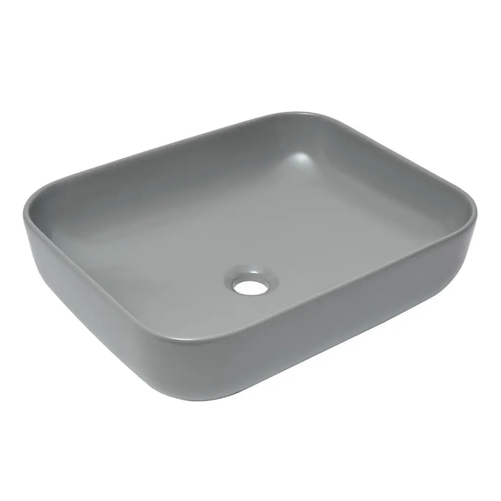 Umyvadlo na desku SAT Infinitio 50x39 cm šedá mat bez přepadu SATINF5039LGRM SATINF5039LGRM