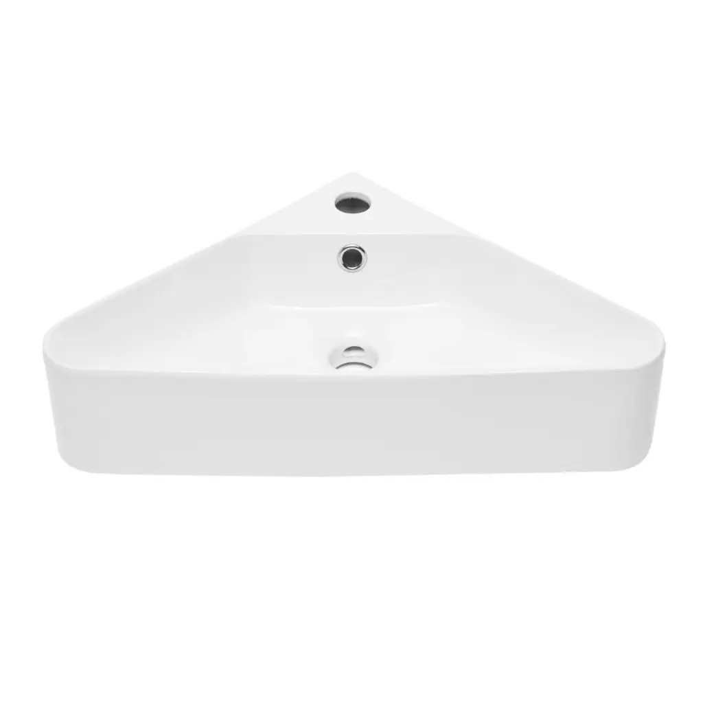 Rohové umyvadlo SAT Mood 56x34 cm otvor pro baterii, s přepadem SATM5634 SATM5634