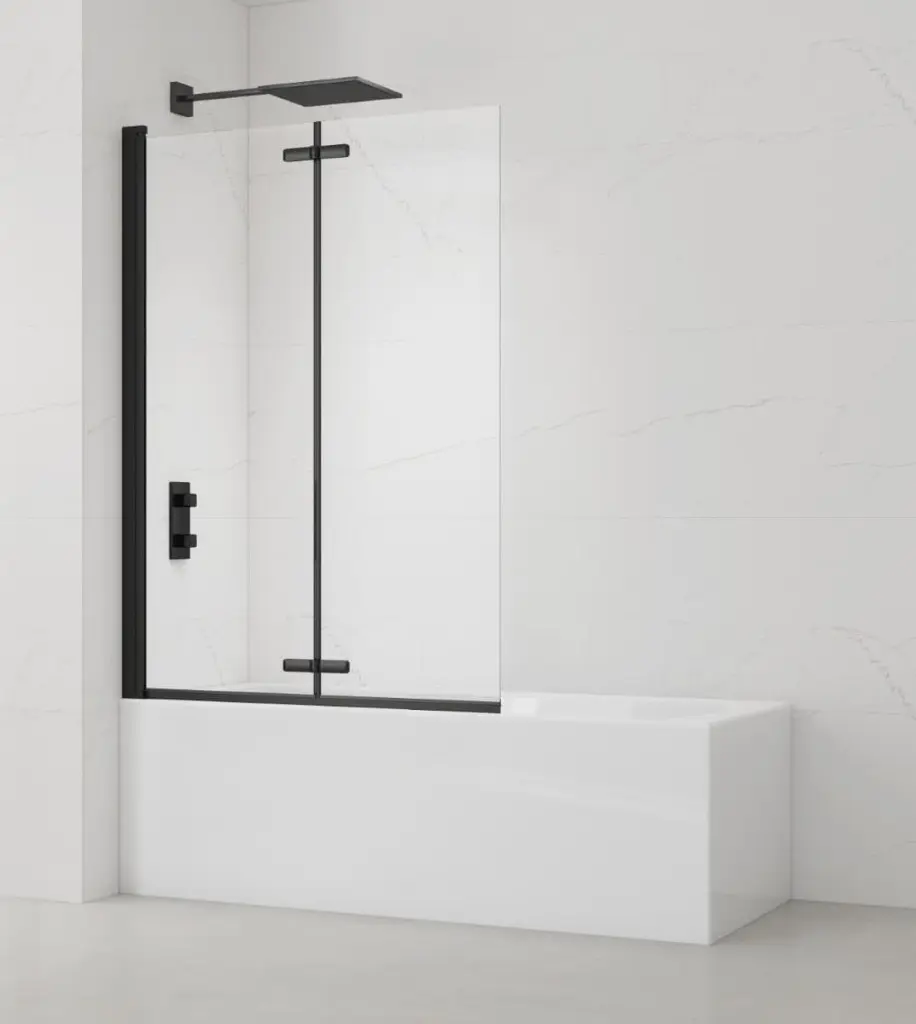 Vanová zástěna SAT SK 150x105 cm černá SATVZSKNEW105C SATVZSKNEW105C