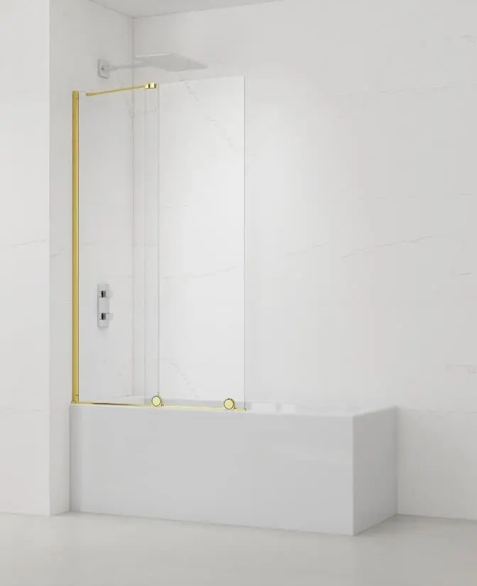 Vanová zástěna SAT Walk-In Xmotion 150x117,5 cm zlatá SATWIXMVZ150Z SATWIXMVZ150Z