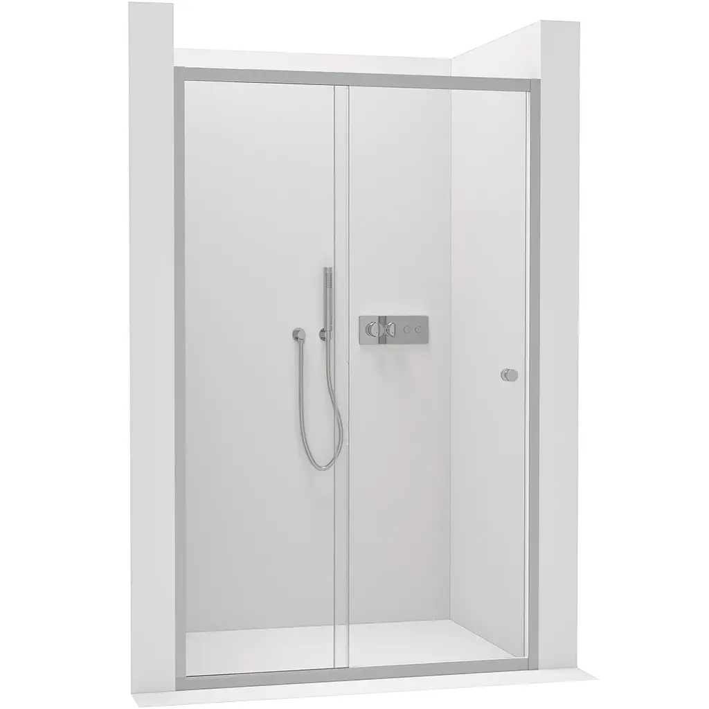 CERANO Sprchové posuvné dveře Varone POINT L/P 6 mm chrom, transparentní sklo 110x195  CER-DY505-110-195