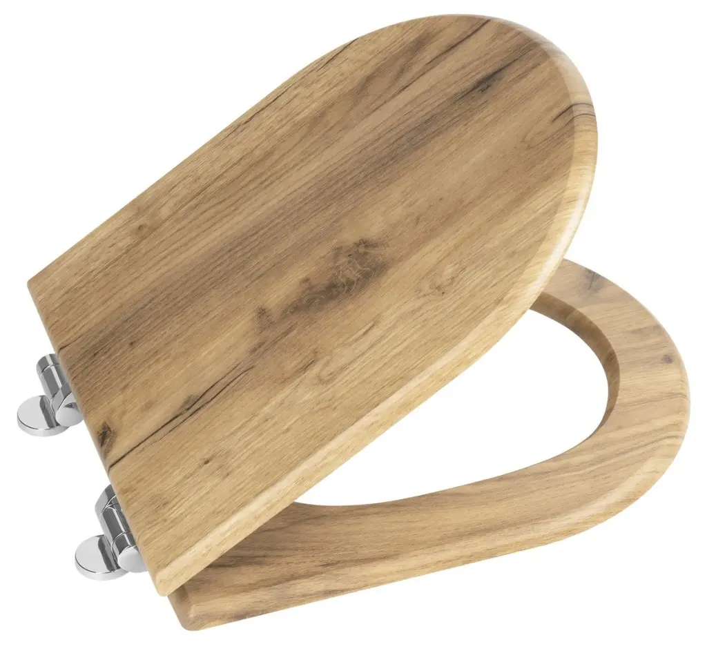 AQUALINE WC sedátko, Soft Close, dub 1705-20