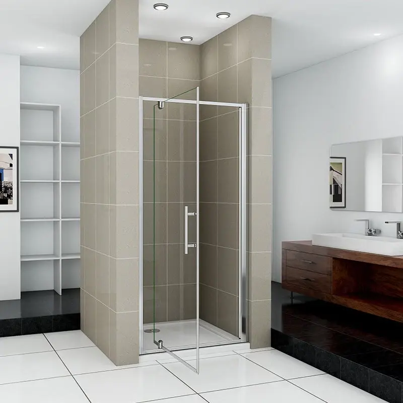 H K Sprchové otočné dveře MONO D1  80 × 185  – čiré sklo, chrom SE-MONOD180