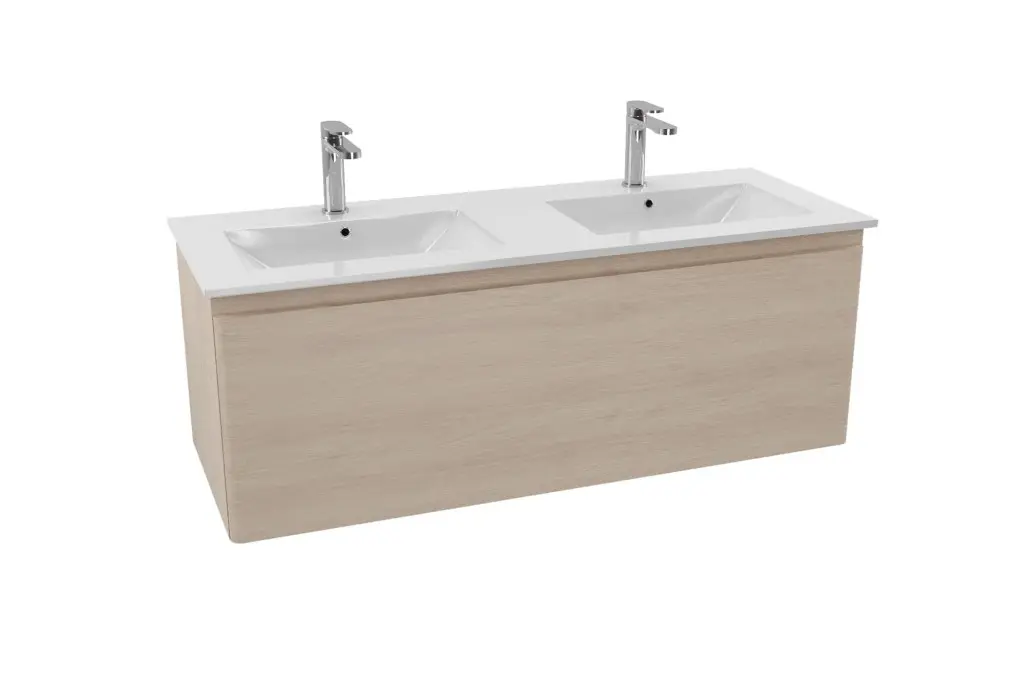 Koupelnová skříňka s dvojumyvadlem Naturel Ancona 120x46 cm akácie ANCONA2120DV ANCONA2120DV