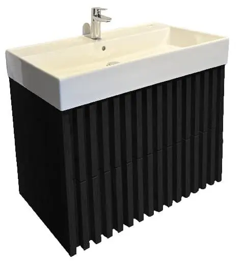 Koupelnová skříňka s umyvadlem SAT Delano 60x56x46 cm černá mat DELANO60ZCSAT DELANO60ZCSAT