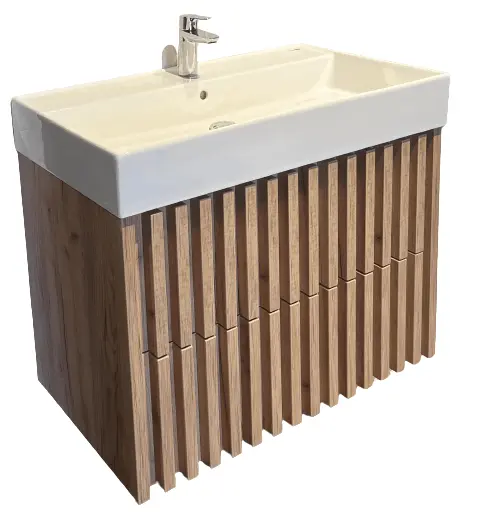 Koupelnová skříňka s umyvadlem SAT Delano 60x56x46 cm dub mat DELANO60ZDSAT DELANO60ZDSAT