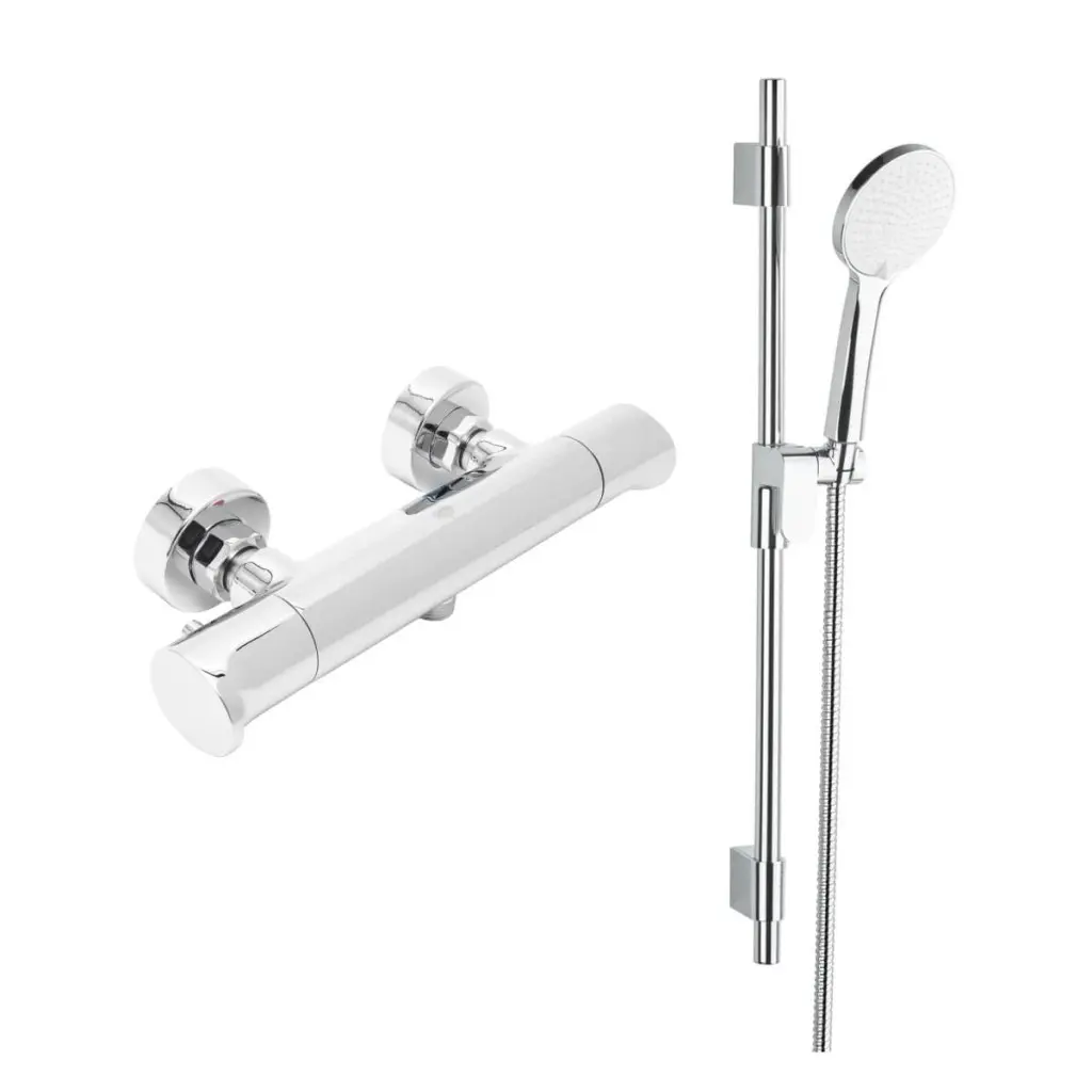 Sprchová baterie SAT Dark se sprchovým setem 150 mm chrom SATBSDA268CRSET1 SATBSDA268CRSET1