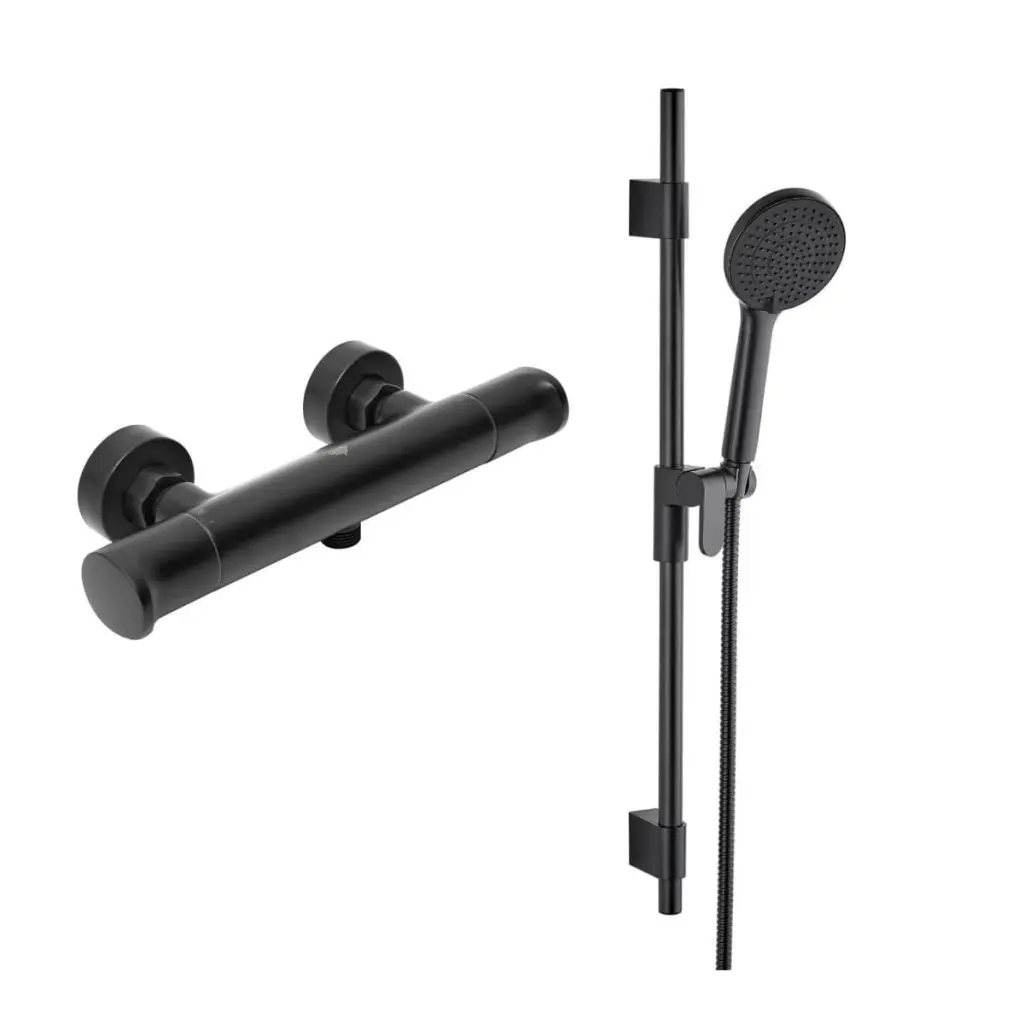 Sprchová baterie SAT Dark se sprchovým setem 150 mm černá matná SATBSDA268CSET1 SATBSDA268CSET1