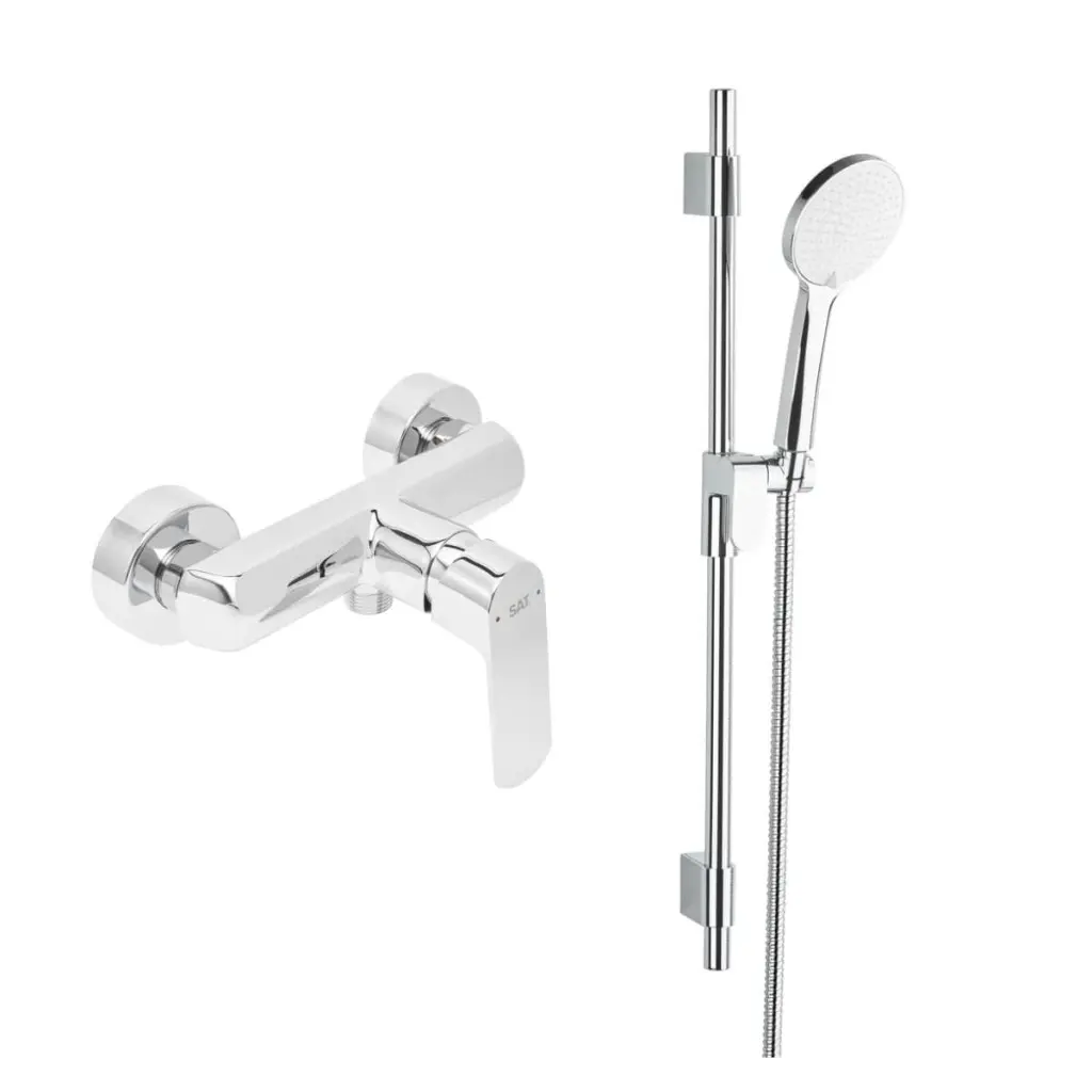 Sprchová baterie SAT Feel se sprchovým setem 150 mm chrom SATBSFEEL268SET1 SATBSFEEL268SET1
