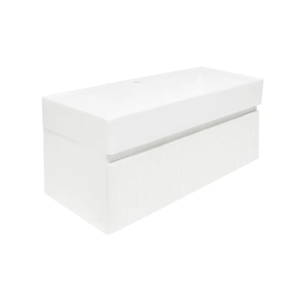Koupelnová skříňka s umyvadlem SAT Evolution 98x30x44,8 cm bílá mat SATEVO100WMU2 SATEVO100WMU2