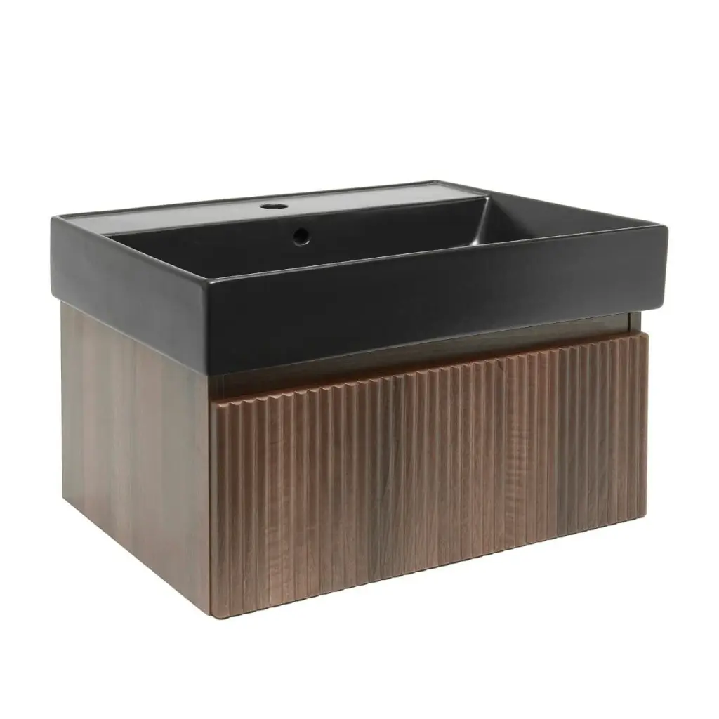 Koupelnová skříňka s umyvadlem SAT Evolution 78x30x44,8 cm ořech mat SATEVO80NAU2B SATEVO80NAU2B