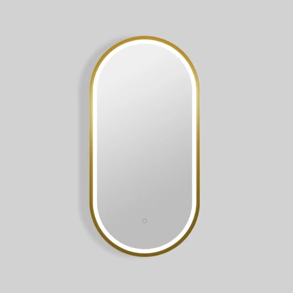 Zrcadlo se senzorem SAT Aurum 40x80 cm broušené zlato SATZAUR4080BZ SATZAUR4080BZ
