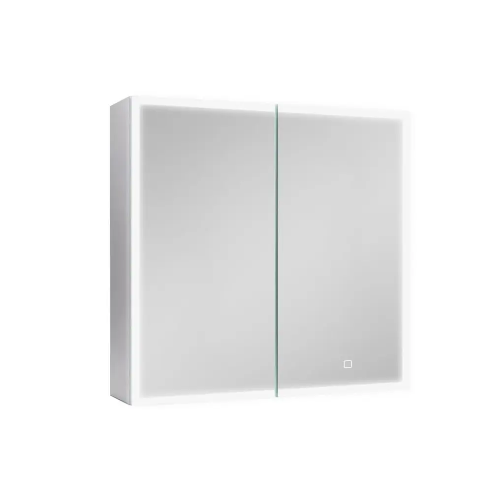 Zrcadlová skříňka s osvětlením SAT 60x60 cm kov hliník SATZGALED6060AL SATZGALED6060AL