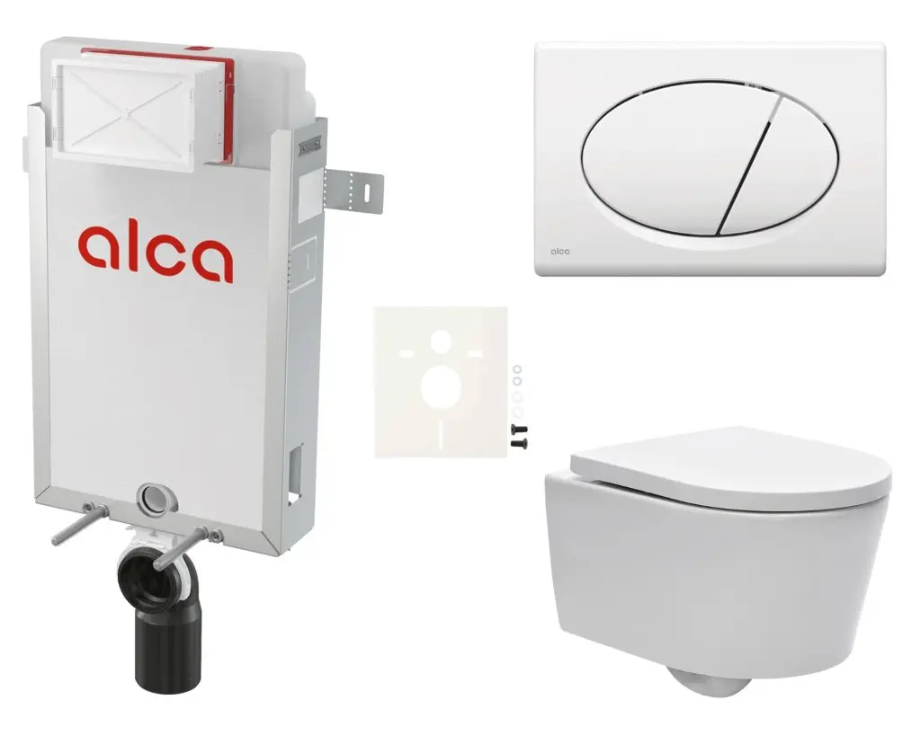 Cenově zvýhodněný závěsný WC set Alca k zazdění + WC SAT Brevis SIKOAW1 SIKOAW1