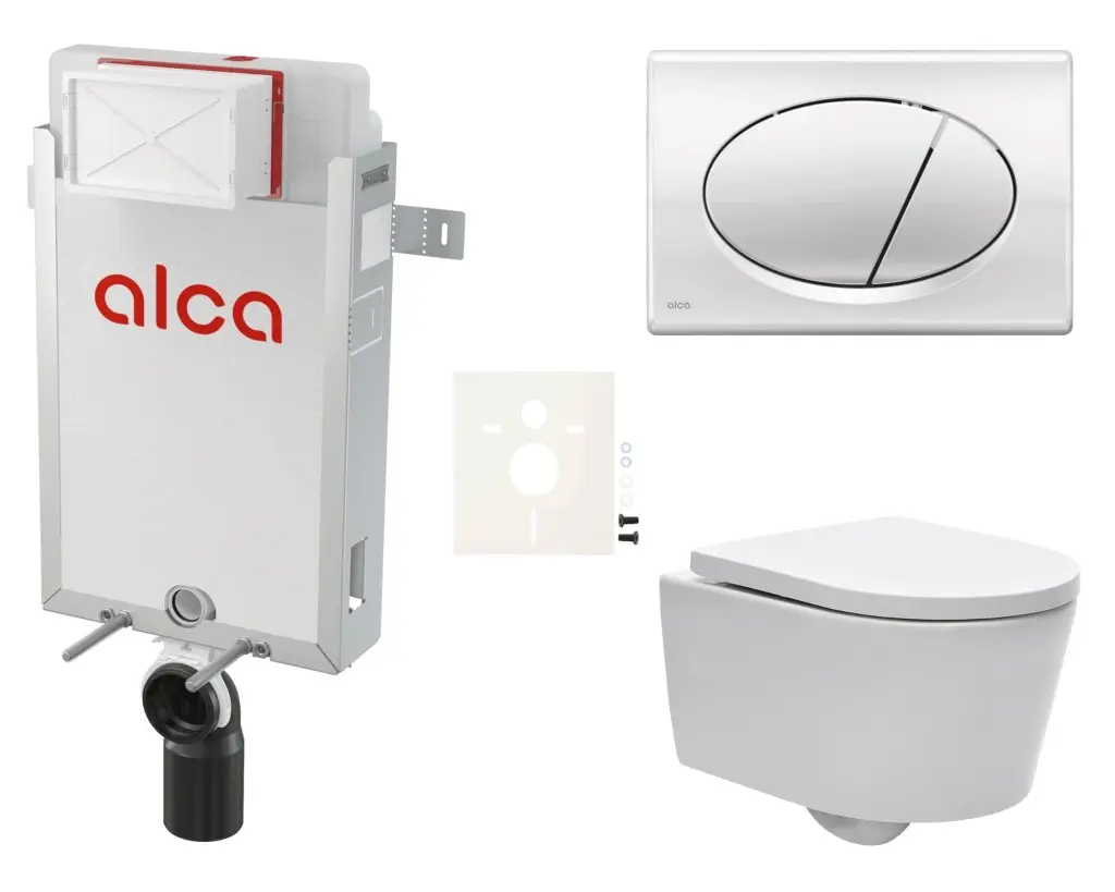 Cenově zvýhodněný závěsný WC set Alca k zazdění + WC SAT Brevis SIKOAW2 SIKOAW2