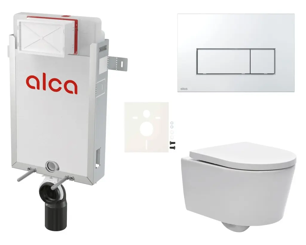 Cenově zvýhodněný závěsný WC set Alca k zazdění + WC SAT Brevis SIKOAW8 SIKOAW8
