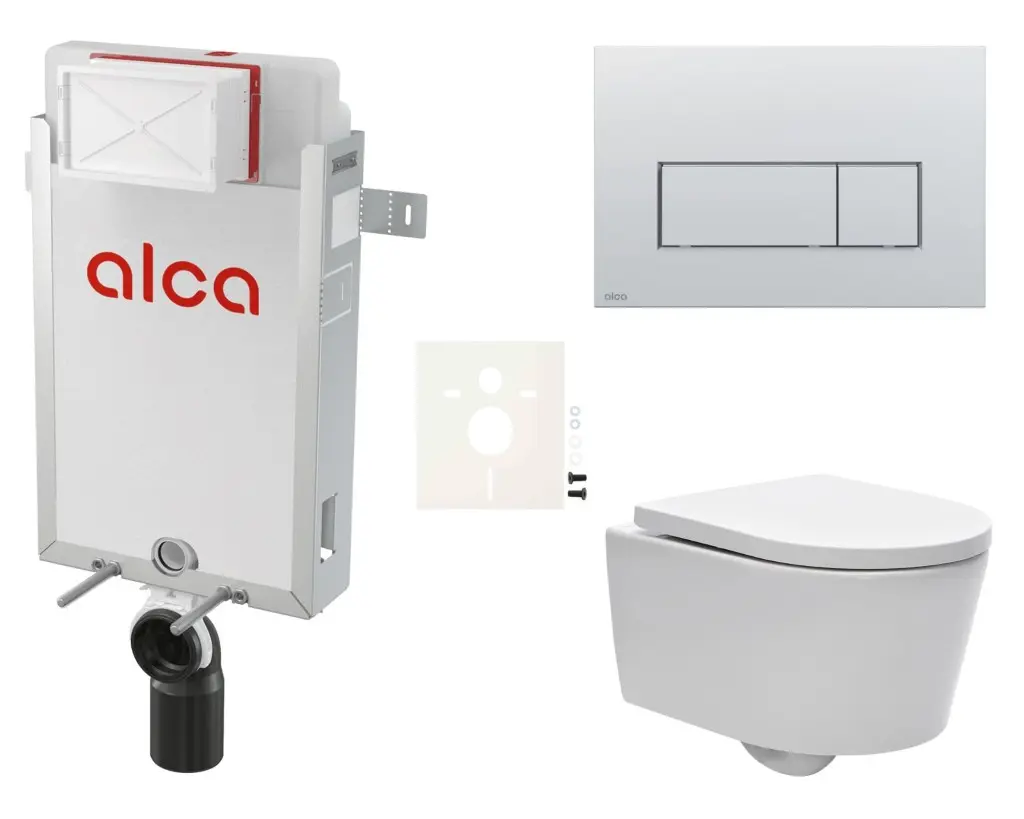 Cenově zvýhodněný závěsný WC set Alca k zazdění + WC SAT Brevis SIKOAW9 SIKOAW9