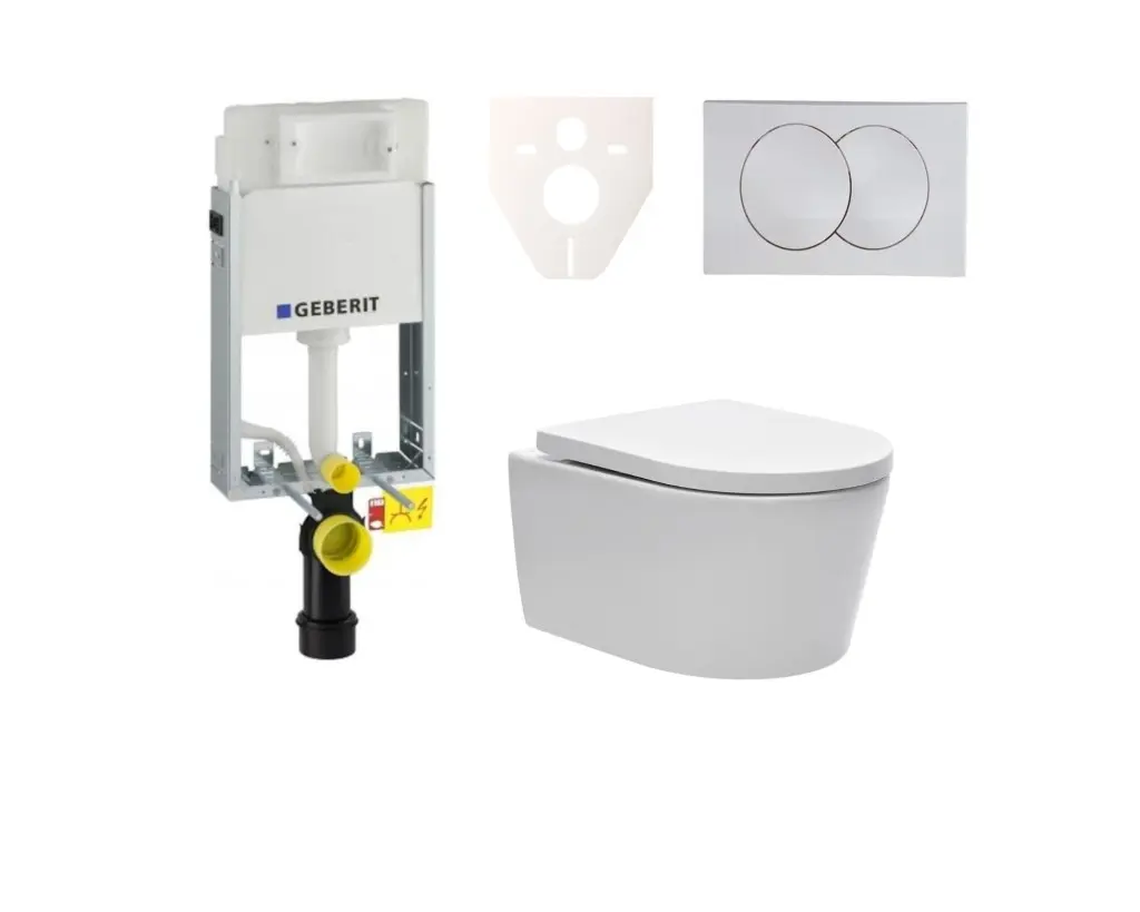 Cenově zvýhodněný závěsný WC set Geberit k zazdění + WC SAT Brevis SIKOGE1W7 SIKOGE1W7