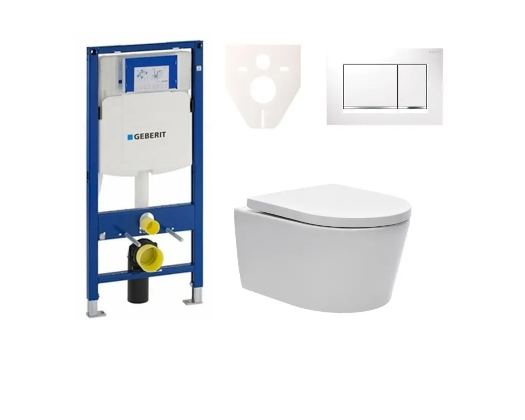 Cenově zvýhodněný závěsný WC set Geberit do lehkých stěn / předstěnová montáž + WC SAT Brevis SIKOGES3W5 SIKOGES3W5