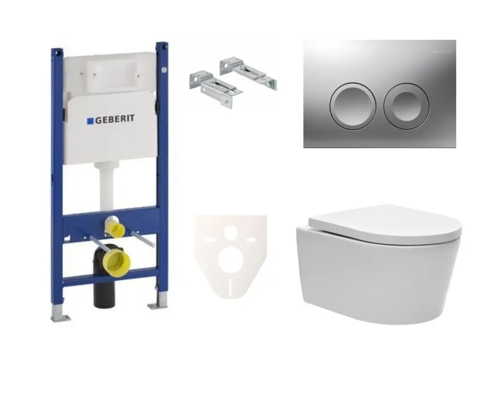 Cenově zvýhodněný závěsný WC set Geberit do lehkých stěn / předstěnová montáž + WC SAT Brevis SIKOGES7W3S SIKOGES7W3S