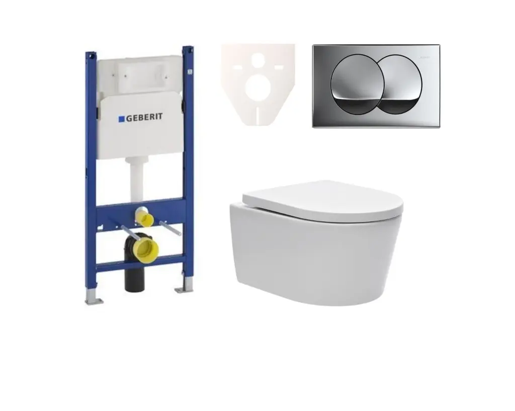 Cenově zvýhodněný závěsný WC set Geberit do lehkých stěn / předstěnová montáž + WC SAT Brevis SIKOGES7W71 SIKOGES7W71