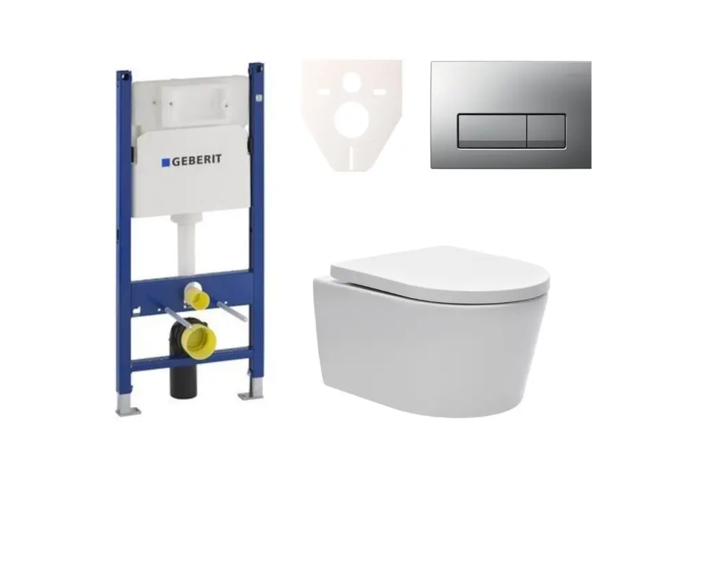 Cenově zvýhodněný závěsný WC set Geberit do lehkých stěn / předstěnová montáž + WC SAT Brevis SIKOGES7W8 SIKOGES7W8