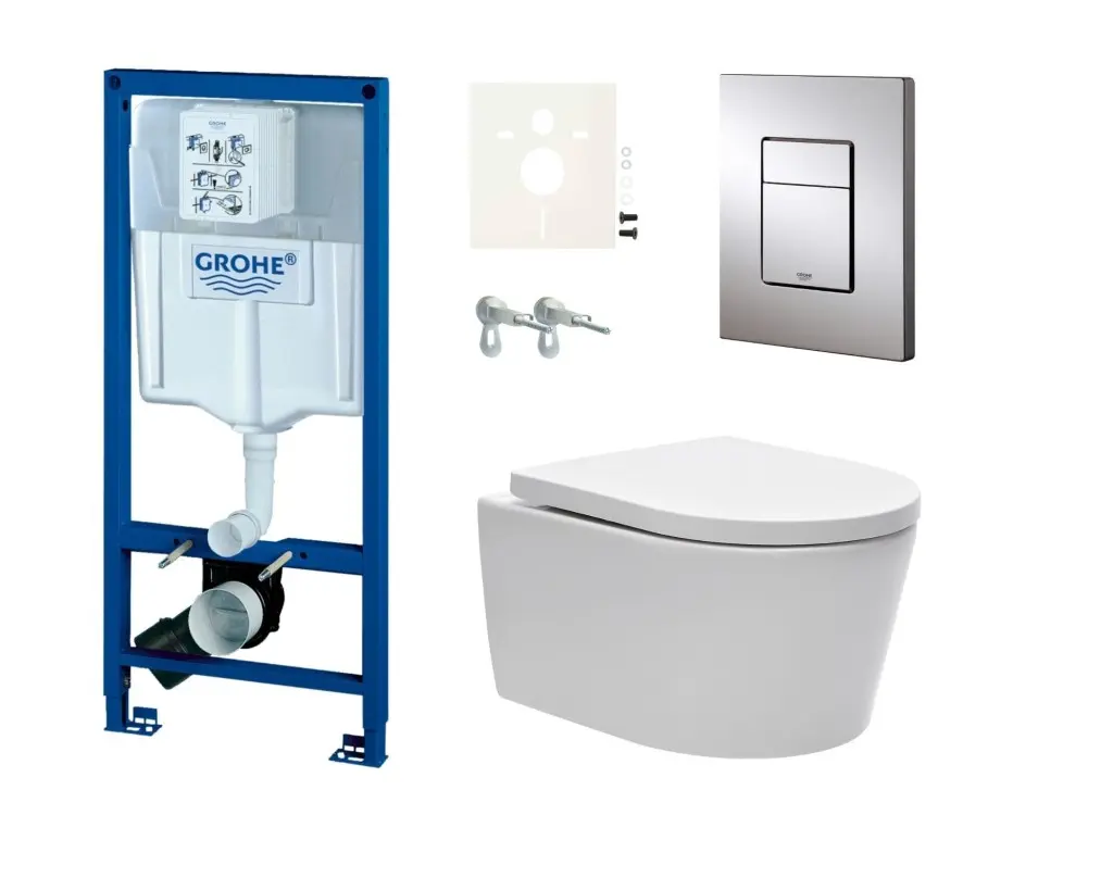 Cenově zvýhodněný závěsný WC set Grohe do lehkých stěn / předstěnová montáž + WC SAT Brevis SIKOGRSBR1S SIKOGRSBR1S