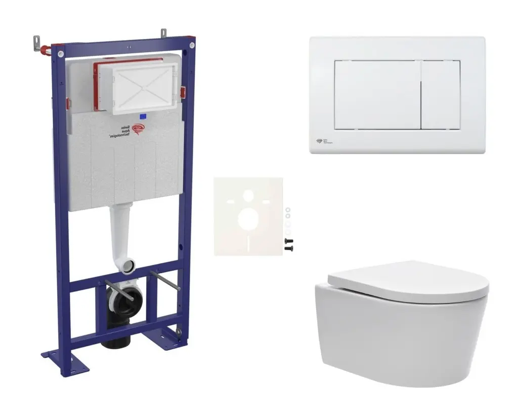 Cenově zvýhodněný závěsný WC set SAT do lehkých stěn / předstěnová montáž + WC SAT Brevis SIKOSSBR20 SIKOSSBR20