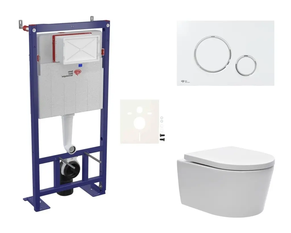 Cenově zvýhodněný závěsný WC set SAT do lehkých stěn / předstěnová montáž + WC SAT Brevis SIKOSSBR70 SIKOSSBR70