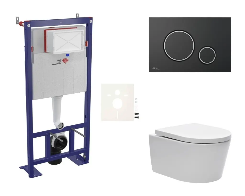 Cenově zvýhodněný závěsný WC set SAT do lehkých stěn / předstěnová montáž + WC SAT Brevis SIKOSSBR78 SIKOSSBR78