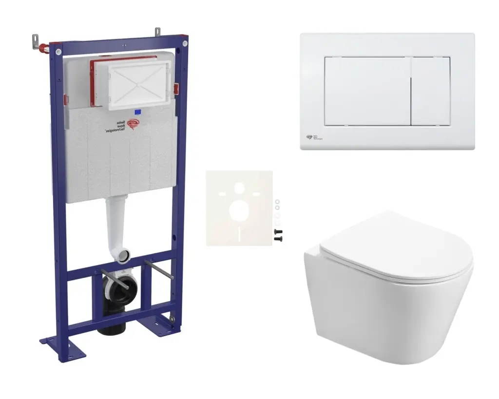 Cenově zvýhodněný závěsný WC set SAT do lehkých stěn / předstěnová montáž + WC SAT Infinitio SIKOSSIN20 SIKOSSIN20