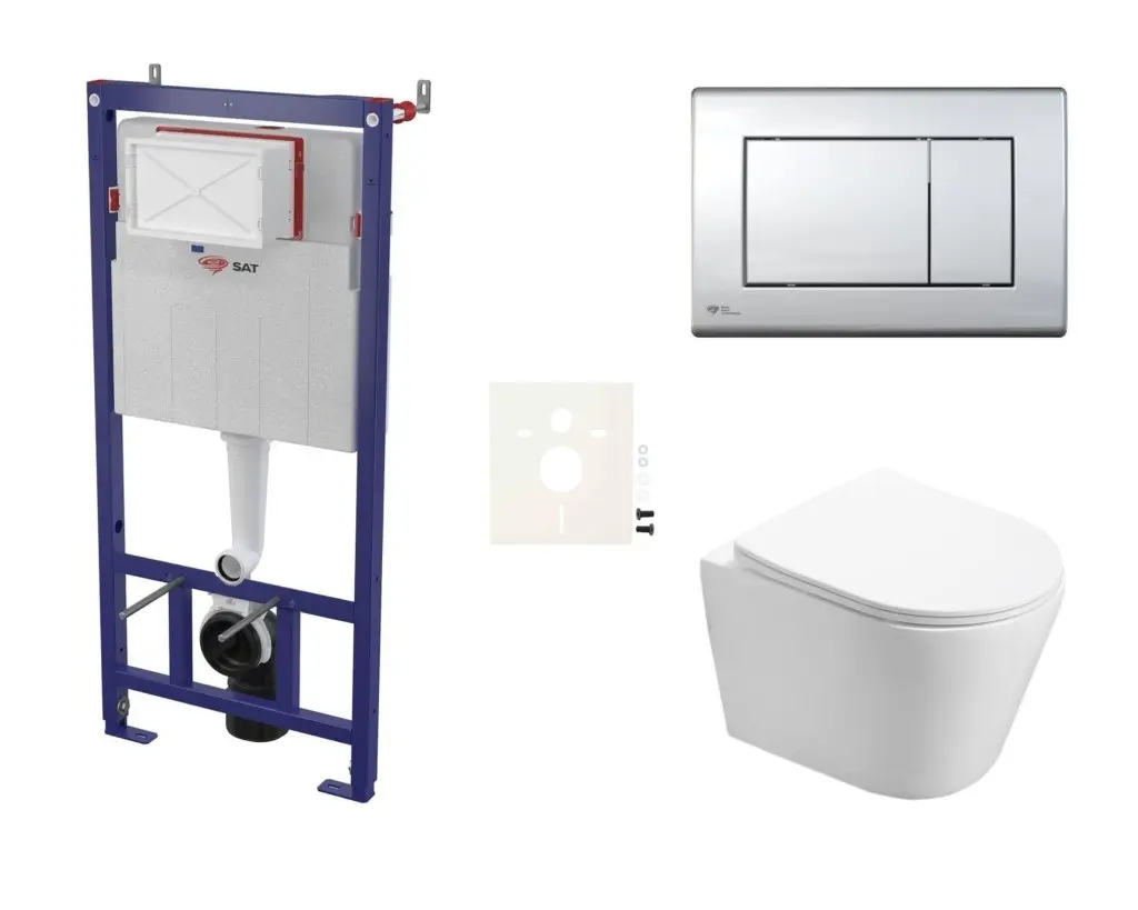 Závěsný WC set do lehkých stěn / předstěnová SAT Infinitio SIKOSSIN21K SIKOSSIN21K