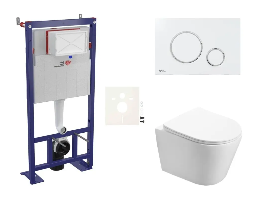 Cenově zvýhodněný závěsný WC set SAT do lehkých stěn / předstěnová montáž + WC SAT Infinitio SIKOSSIN70 SIKOSSIN70