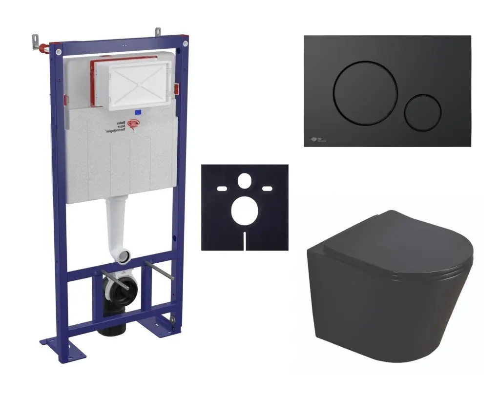 Cenově zvýhodněný závěsný WC set SAT do lehkých stěn / předstěnová montáž + WC SAT Infinitio SIKOSSINB68 SIKOSSINB68
