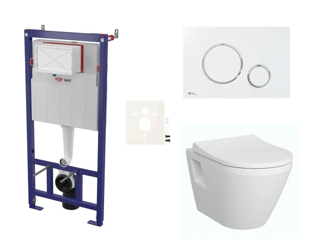 Cenově zvýhodněný závěsný WC set SAT do lehkých stěn / předstěnová montáž + WC VitrA Integra SIKOSSINTRE70K SIKOSSINTRE70K