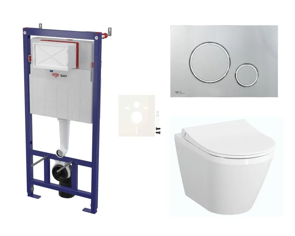 Cenově zvýhodněný závěsný WC set SAT do lehkých stěn / předstěnová montáž + WC VitrA Integra SIKOSSINTRESU71K SIKOSSINTRESU71K