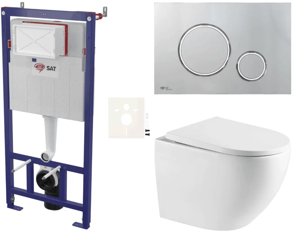 Závěsný WC set do lehkých stěn / předstěnová SAT SIKOSSREX6771K SIKOSSREX6771K
