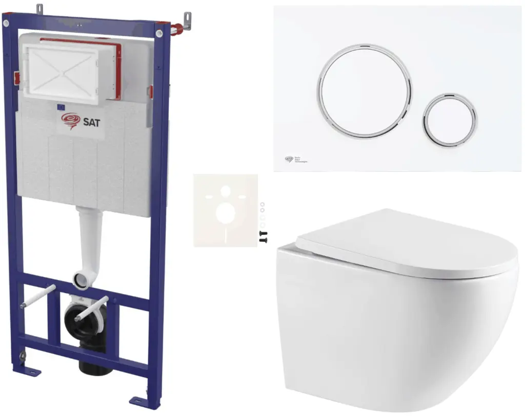 Závěsný WC set do lehkých stěn / předstěnová SAT SIKOSSREX6776K SIKOSSREX6776K