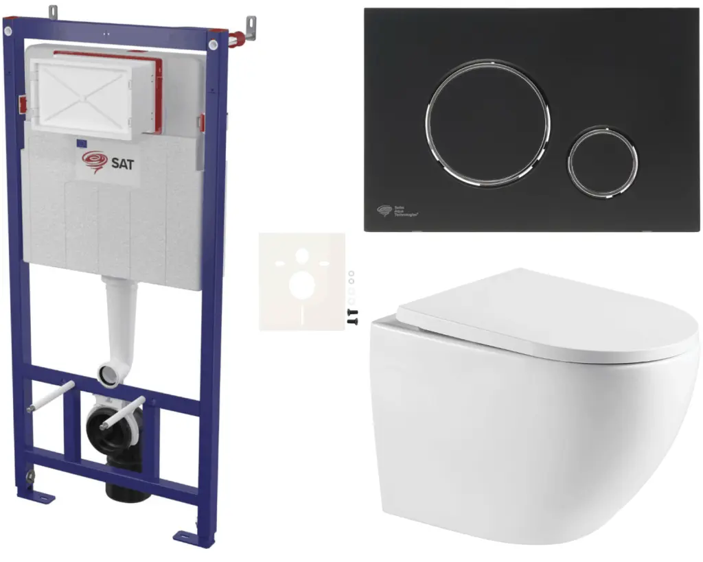 Závěsný WC set do lehkých stěn / předstěnová SAT SIKOSSREX6778K SIKOSSREX6778K
