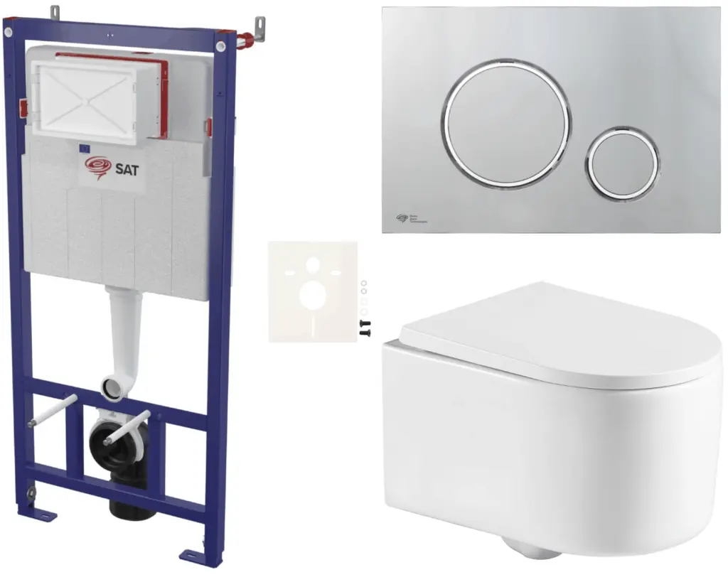 Závěsný WC set do lehkých stěn / předstěnová SAT SIKOSSREX7271K SIKOSSREX7271K