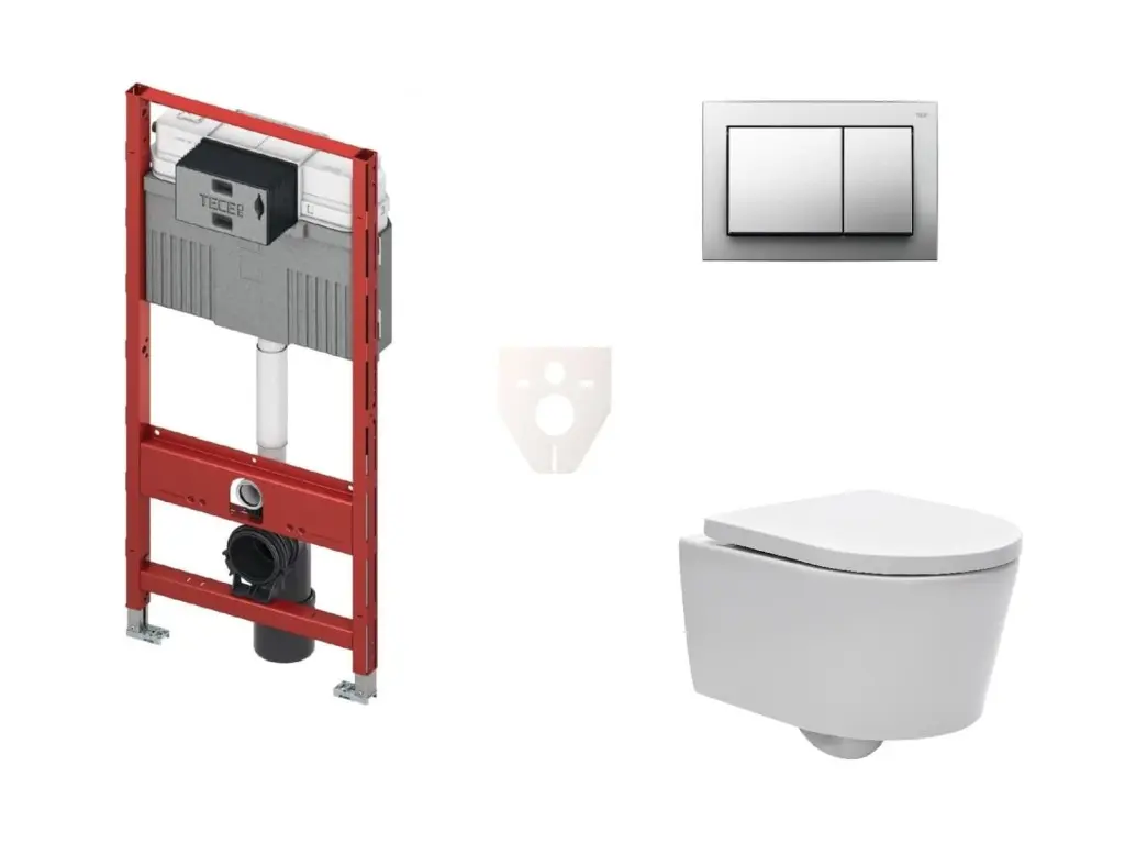 Cenově zvýhodněný závěsný WC set TECE do lehkých stěn / předstěnová montáž + WC SAT Brevis SIKOTS3W2 SIKOTS3W2