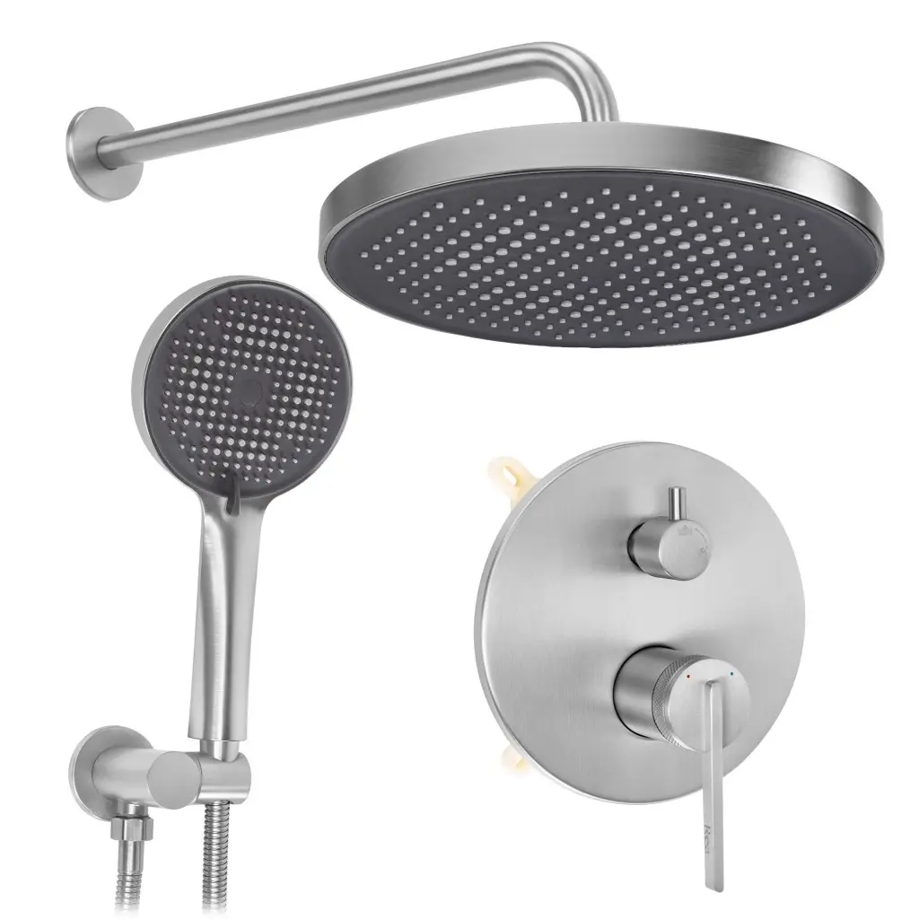 REA Podomítková sprchová sada Grace Brush Nickel + BOX REA-P4404