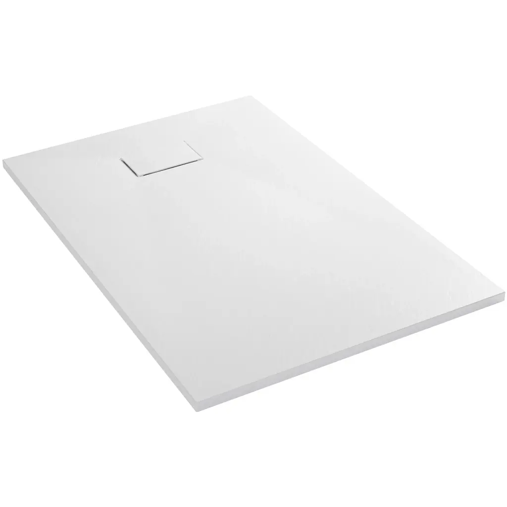CERANO Sprchová vanička obdélníková Gusto SMC/minerální kompozit strukturovaná bílá matná 90x80x3  CER-480394
