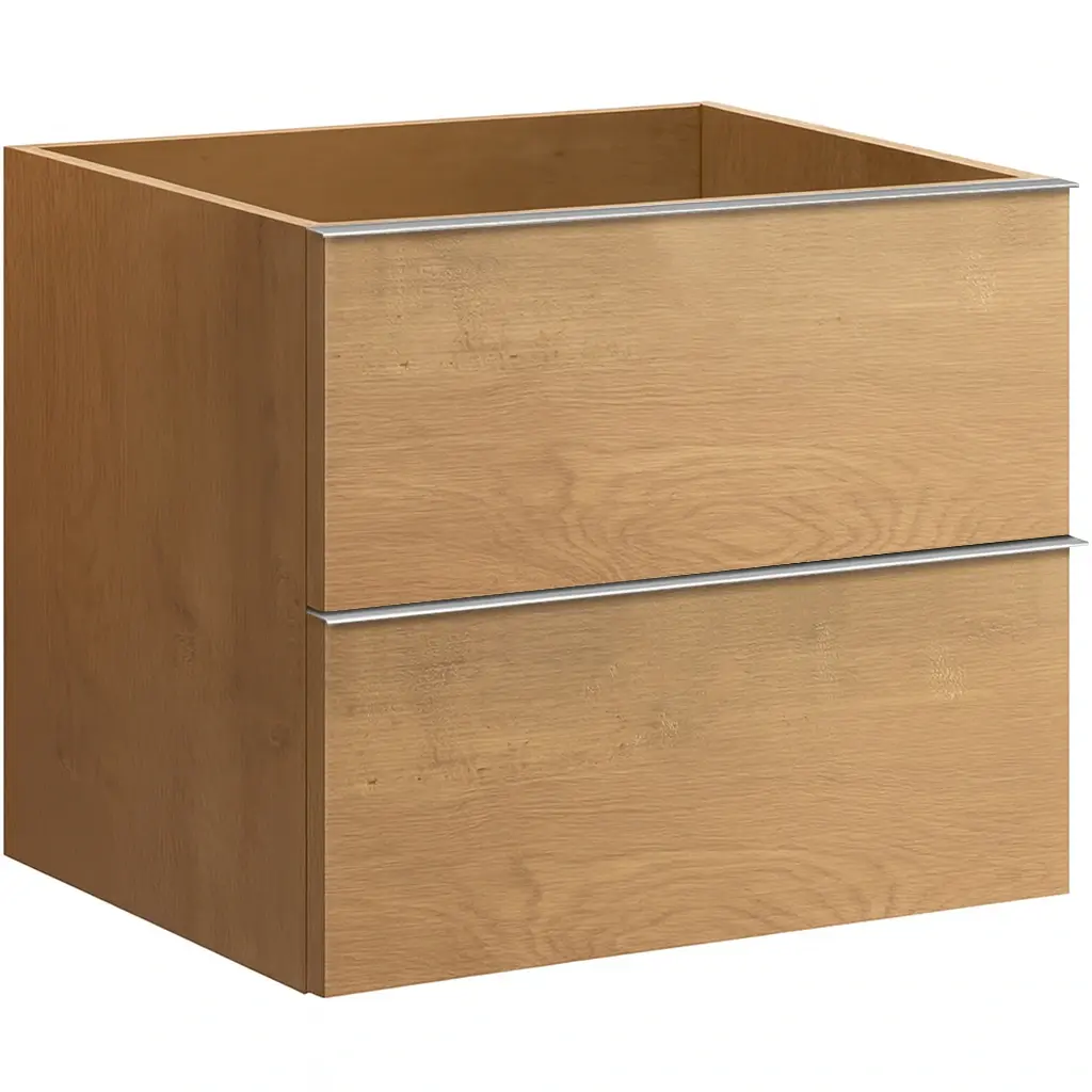 CERANO Koupelnová skříňka pod umyvadlo s úchytkou Velora dub medový, chromová úchytka 69x53x46,5 CER-665095