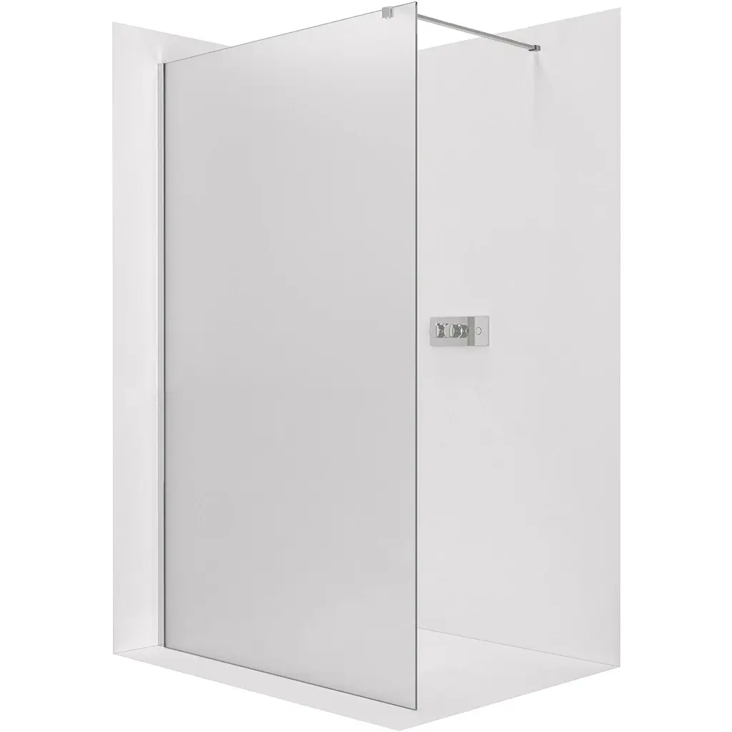 CERANO Sprchová zástěna Walk-in Onyx Cube L/P 8 mm hranatá vzpěra chrom, mléčné sklo 160x200  CER-8050BD526